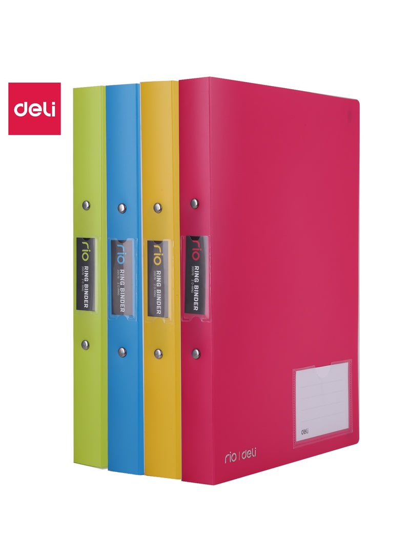 Deli E39576 Rio A4 2-Ring Binder – ideal for home, school, and office organization - Image 1