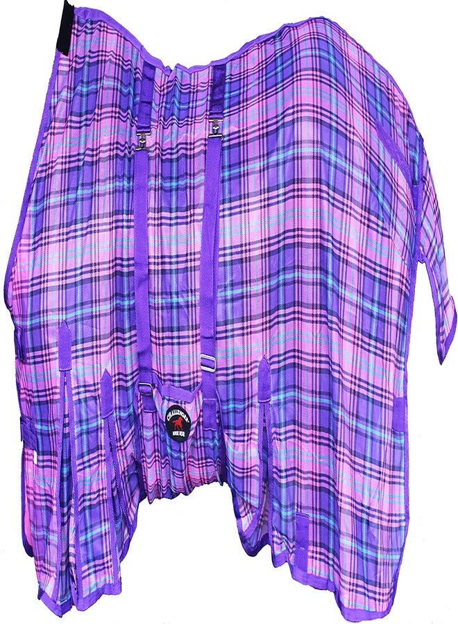 غطاء شبكي خفيف الوزن للخيول بطول 78 بوصة، مناسب لفصل الصيف، يسمح بمرور الهواء في فصل الربيع، رقم الموديل 73417