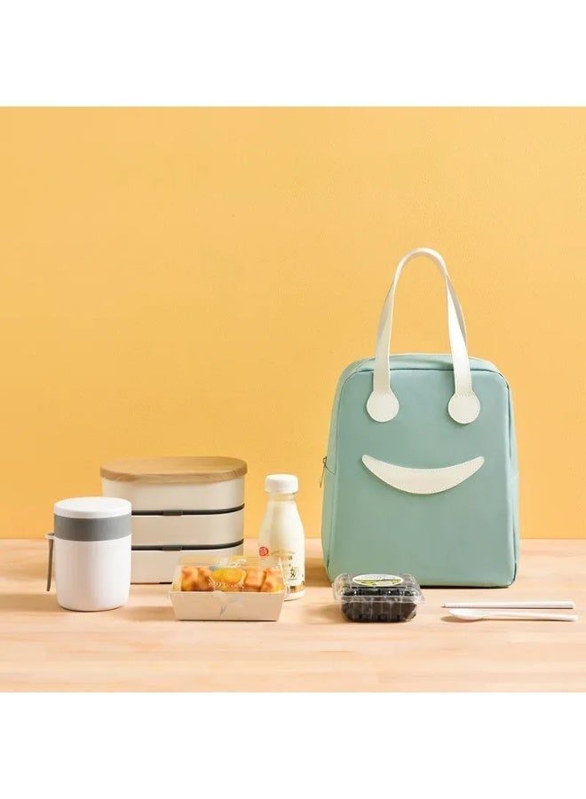 LAZER Insulated Lunch Bag with Smiley Design for Kids and Adults - Image 4