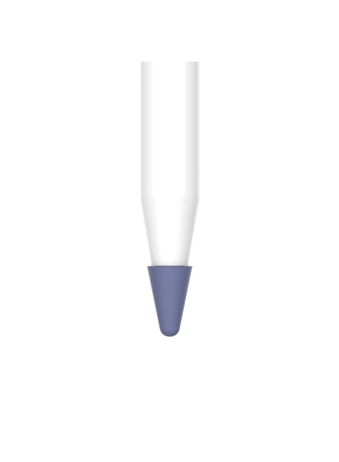 Apple Pen Tip Cover For Apple Pencil Pen Tip Silicone Protective Cover Stylus Non-slip Wear-resistant Pen Tip Shell-Color:Lavender Gray-(one Nude, Bulk, No Opp Bag)-Applicable Model:apple Pencil1/2 Universal Pen Case - Image 1