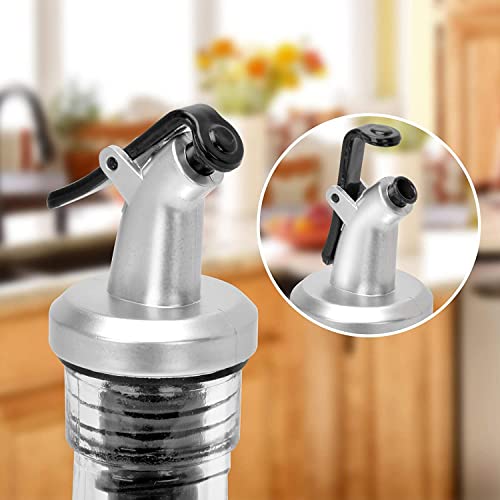 Ramkuwar Glass Olive Oil Dispenser Glass Cooking Oil & Vinegar Cruet with Stainless Steel Air Tight Lid (500ml) - Image 4