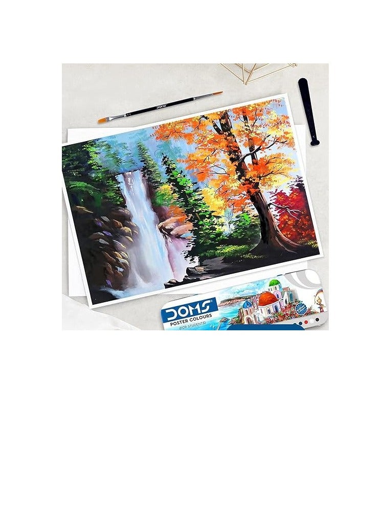 دومس ألوان الملصق من دومز 12 لونًا + فرشاة واحدة وفرشاة واحدة - Image 2