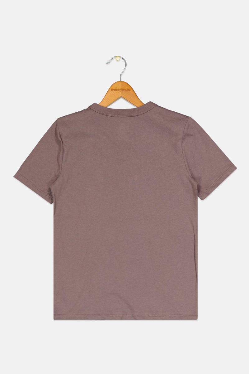 GAP Kids Boy Round Neck Short Sleeve Graphic Print T-Shirts, Choco Brown - Image 2