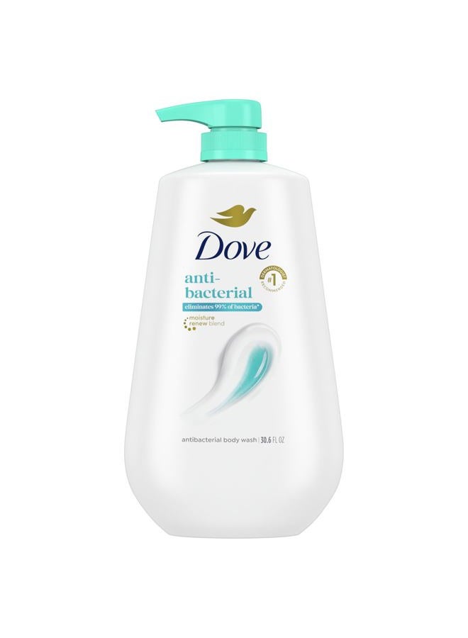 Dove Body Wash with Pump Antibacterial For All Skin Types Protects from Dryness 30.6 oz - Image 1