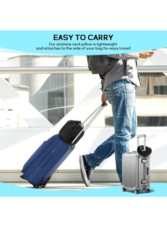 Travel Pillows for Airplanes,Travel Neck Pillow Airplane Memory Foam Travel Pillow Neck Pillow for Traveling Suitable for Airplanes,Offices and Cars - Image 5