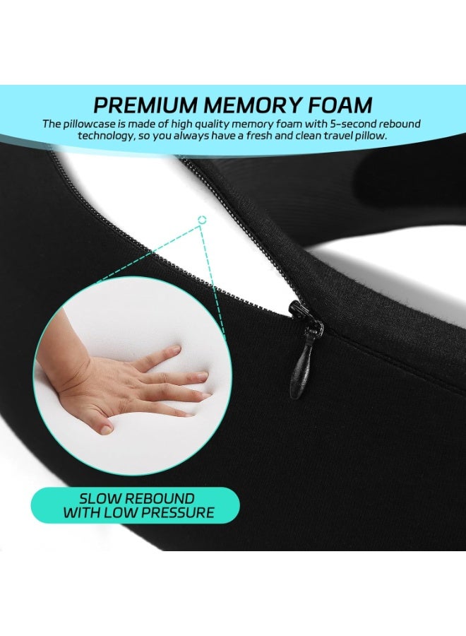 Travel Pillows for Airplanes,Travel Neck Pillow Airplane Memory Foam Travel Pillow Neck Pillow for Traveling Suitable for Airplanes,Offices and Cars - Image 3