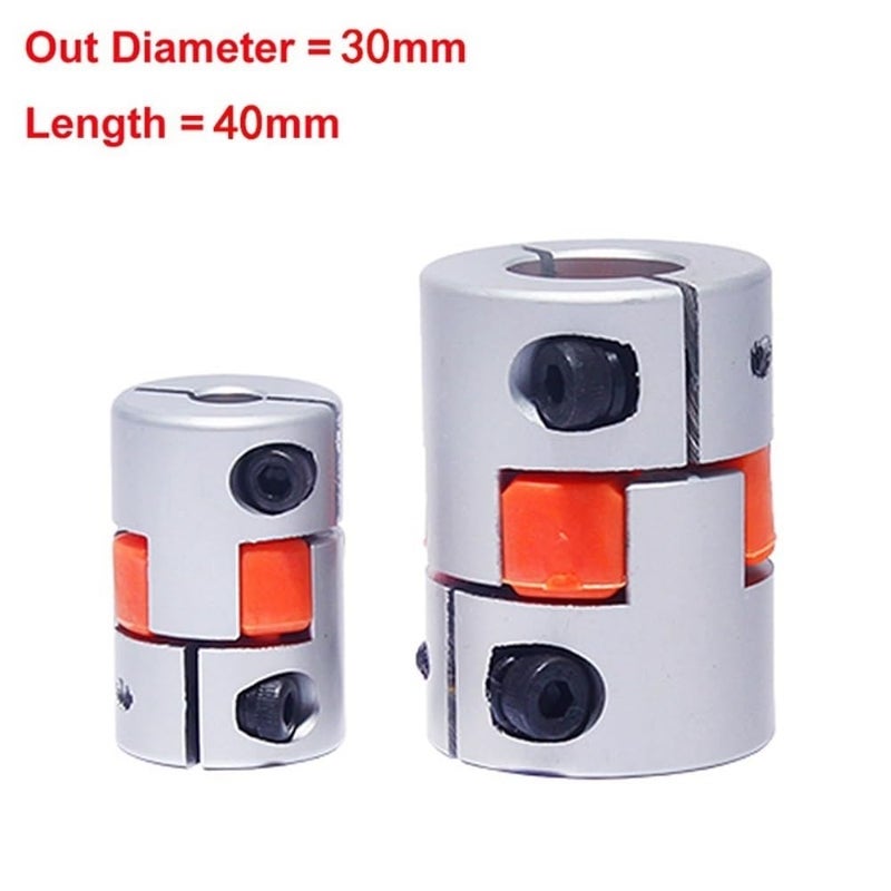 D30L40 4 Jaws Aluminium Plum Coupling Encoder CNC Stepper Motor Shaft Component Spider Flexible Coupler (10X11mm) - Image 2