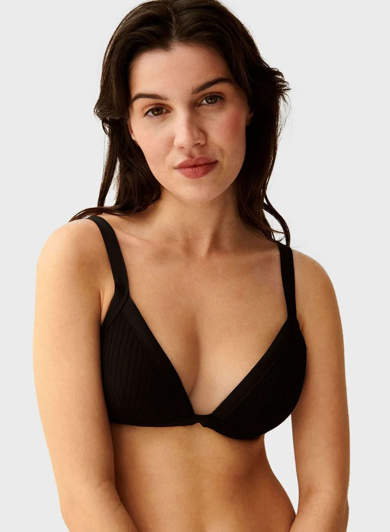 UNDIZ Plunge Neck Bikini Top