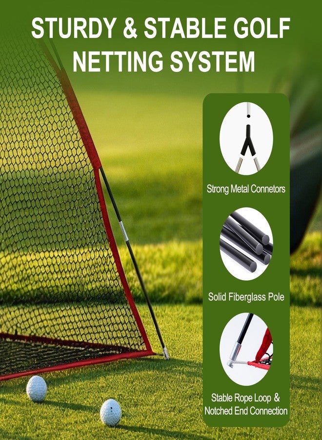 WishDirect Golf Net, 10 X 7 Ft Foldable Golf Practice Net with Tear-Resistant Target Cloth and Side Barriers for Home Backyard Garage Practising Training Driving Chipping Swing (Free Carrying Bag) - Image 5