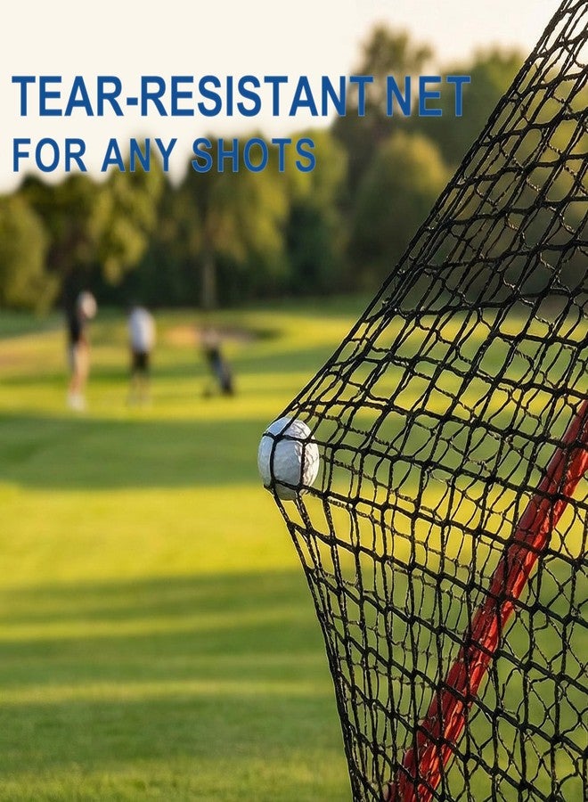 WishDirect Golf Net, 10 X 7 Ft Foldable Golf Practice Net with Tear-Resistant Target Cloth and Side Barriers for Home Backyard Garage Practising Training Driving Chipping Swing (Free Carrying Bag) - Image 4