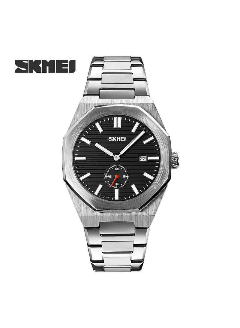 Skmei new watch creative octagonal steel band men's quartz watch is always beautiful and waterproof.