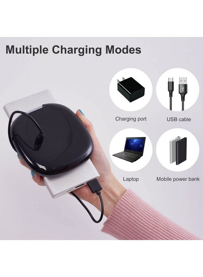 Mocado Compact LED Magnifying Travel Makeup-Mirror - 4 inches 1X/10X Magnification Small Hand Pocket Dimmable Double Sided USB Rechargeable Touch Screen, Portable Tabletop Cosmetic (Black) - Image 5