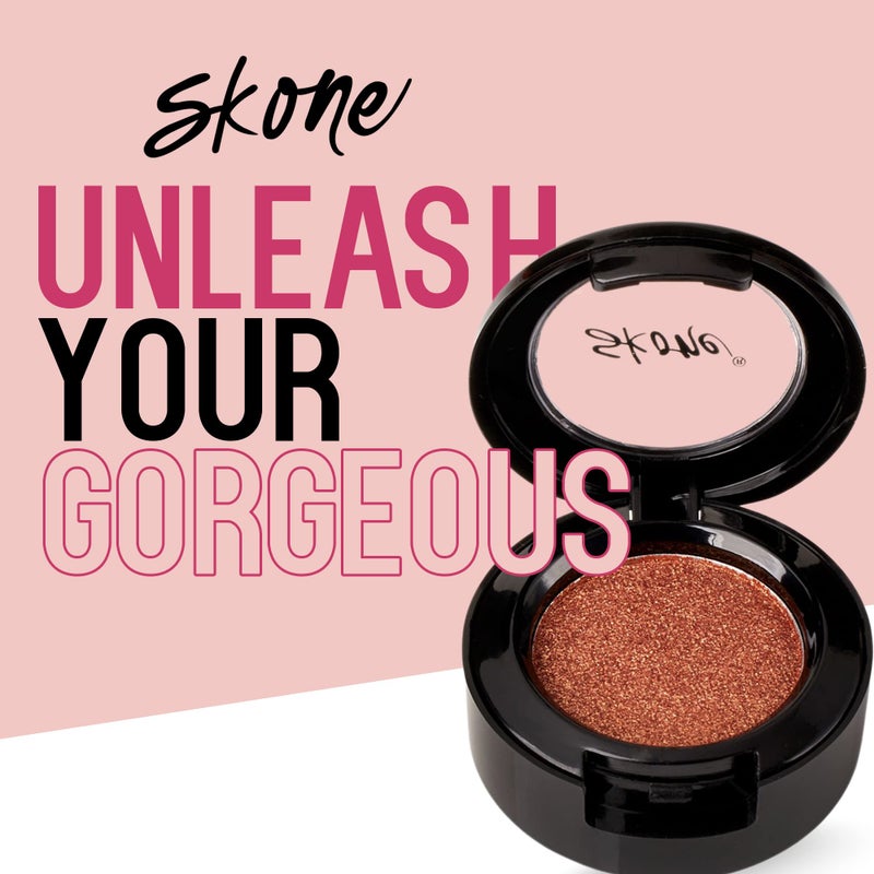 Skone Cosmetics Gems Eye Shadow, Highly Pigmented, Longwear Eye Makeup, Single Eyeshadow with Pro Shimmery Finish - Ultra-Blendable, Slightly Shimmer Shades - Brown Eyeshadow - Chocolate - Image 5