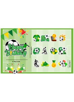 FRUITFUL PARTY Soccer Cake Topper, 13pcs Soccer Cake Decorations Set - Soccer Cupcake Toppers + Soccer Ball Cake Topper/Soccer Birthday Cake Topper, Soccer Party Cake Topper for Soccer Birthday Party Decorations  - Image 3