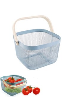 Blue Ventilated Multi-Layer Produce Basket -  Collapsible Storage with Handles (Kitchen,Market,Picnic) - pzsku/Z8E03C940B693964527ADZ/45/_/1740981779/6da72794-b3d6-43b8-ace5-6115751b1eed