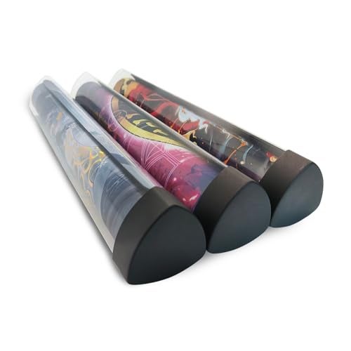 Sabermaster 3 PCS Playmat Tube Prism-Shaped Playmat Tube for MTG, YGO, DTCG Playmats (3 pcs) - Image 1