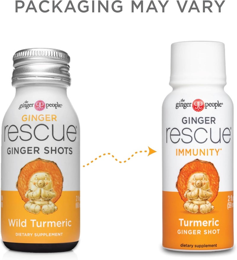 The Ginger People Ginger Rescue Turmeric Ginger Shots by The Ginger People - Immunity Boosting Dietary Supplement, 2 Fl Oz (Pack of 12) - Image 3