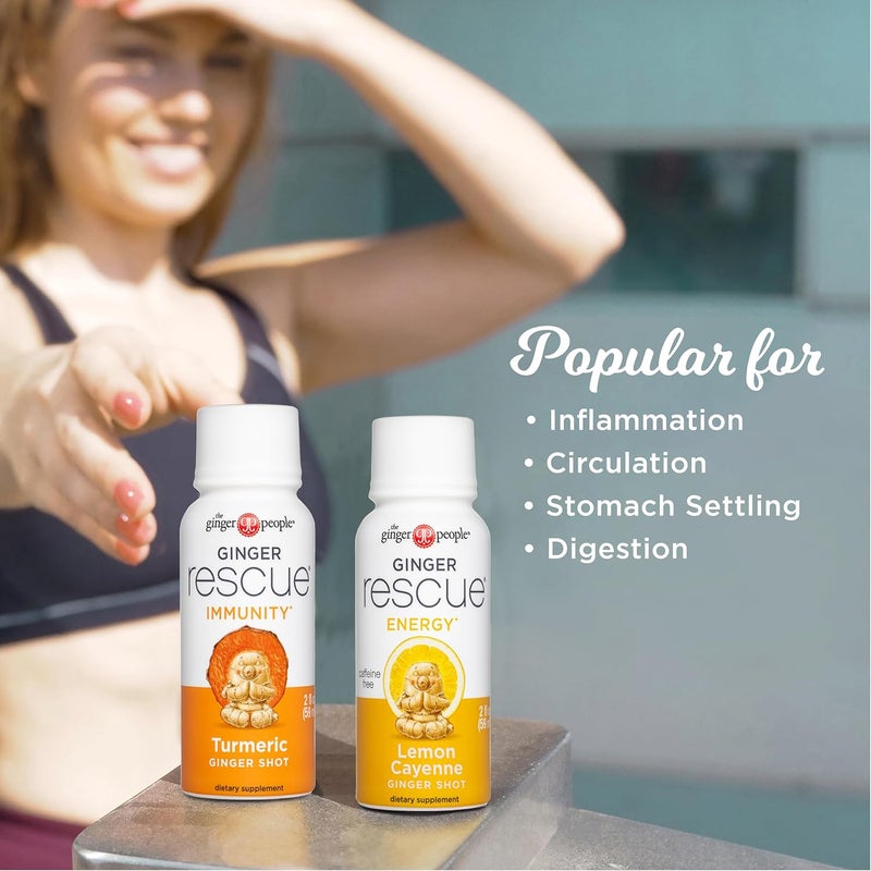 The Ginger People Ginger Rescue Turmeric Ginger Shots by The Ginger People - Immunity Boosting Dietary Supplement, 2 Fl Oz (Pack of 12) - Image 4