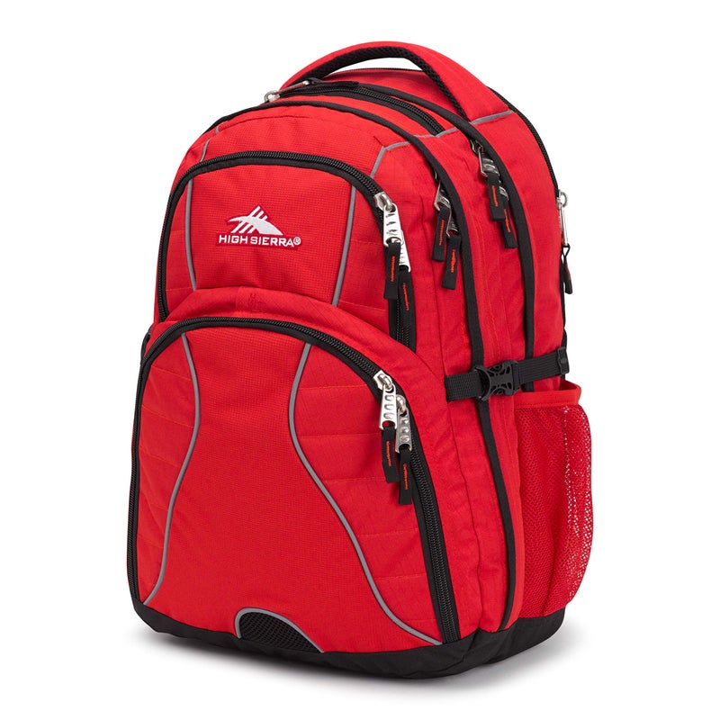 High Sierra Swerve Laptop Backpack CrimsonBlack One Size