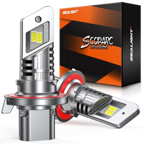 SEALIGHT H13 Bulbs with 6500K White Light,40000LM Super Bright, 1:1Mini Design Fog Light Bulbs,3 Mins Plug-N-Play, Pack of 2 H13 Bulbs - Image 1