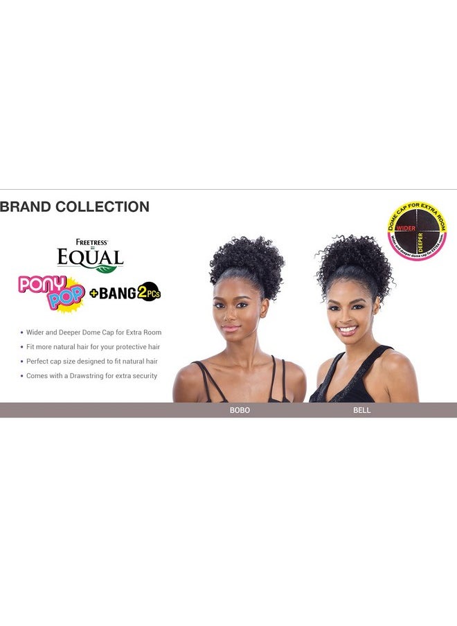 FreeTress Equal - Pop Bell (1B Off Black) Freetress Equal Synthetic Drawstring Ponytail & Bang - Image 1