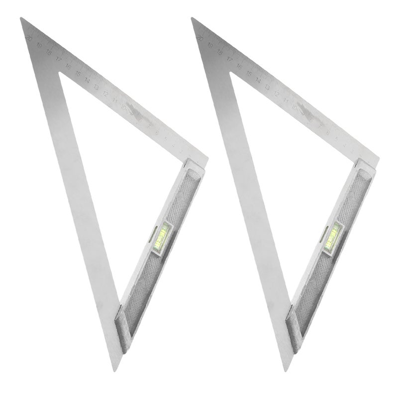 2pcs Measuring Ruler Drawing Triangle Rule Ruler Measure Ruler Measurement Tool - Image 1