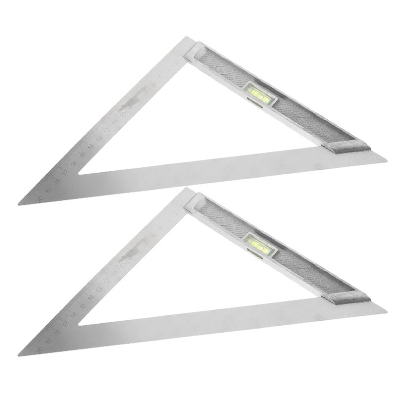 2pcs Measuring Ruler Drawing Triangle Rule Ruler Measure Ruler Measurement Tool - Image 5