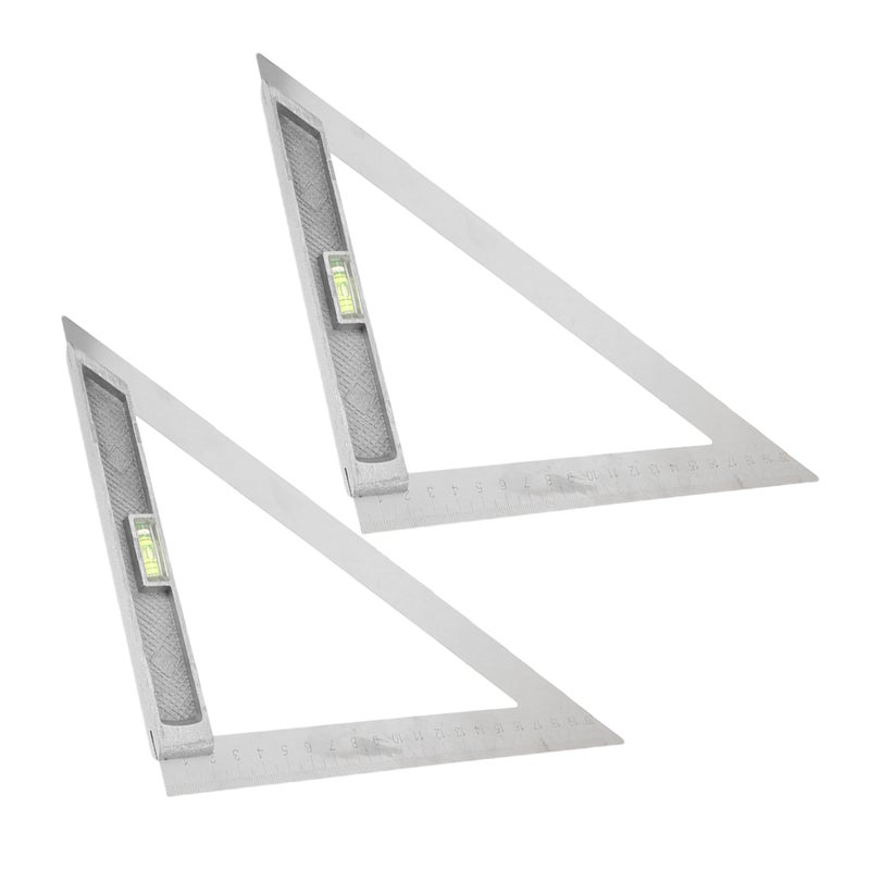 2pcs Measuring Ruler Drawing Triangle Rule Ruler Measure Ruler Measurement Tool - Image 4