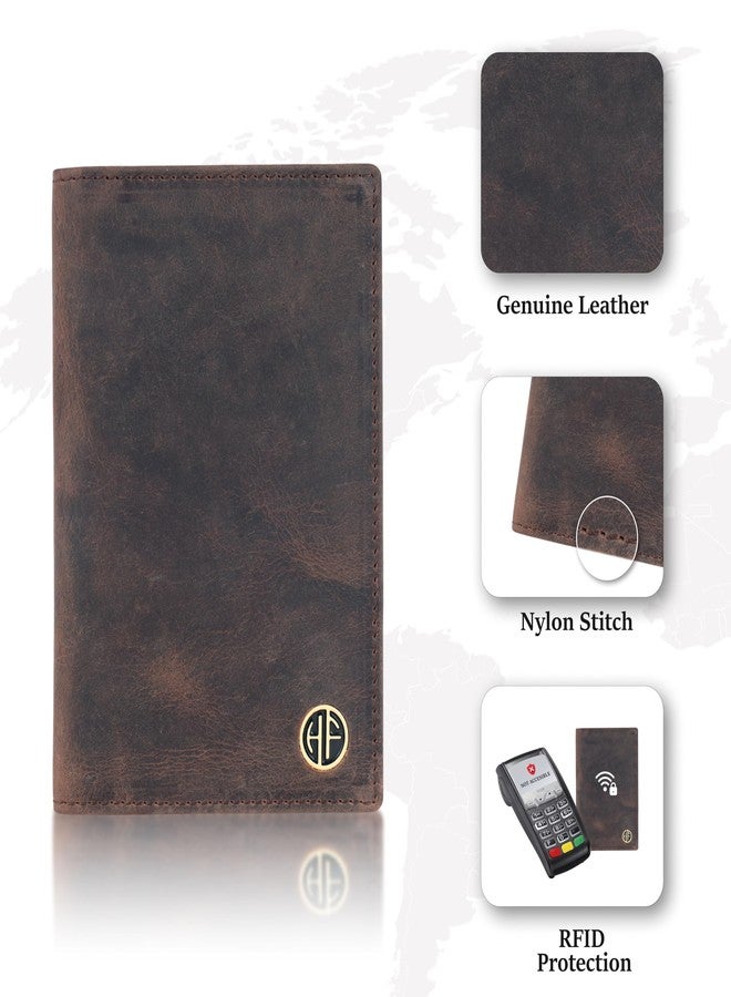 HAMMONDS FLYCATCHER Genuine Leather Passport Cover for Men, Passport Cover for Women, RFID Passport Holder for Men Travel Accessories, Passport Bag, 3 ATM Card Slots - Rustic Walnut - Image 2