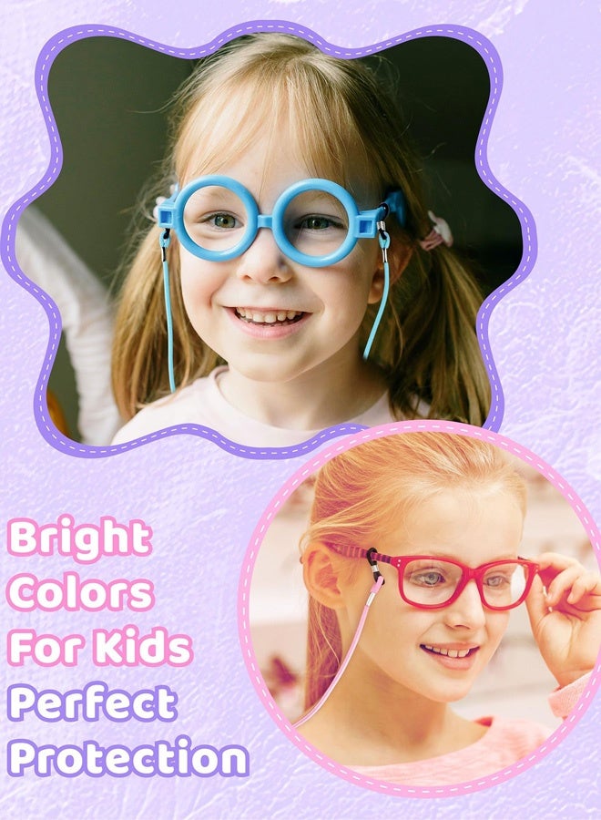 8 Pcs Kids Glasses Strap Unicorn Rainbow Adjuster Stretchy Eyeglass Strap Anti Glasses Falling Off Silicone Eyeglass Strap for Girls Boys Outdoor Play School Daily Use Home Leisure,Multicolor - Image 5