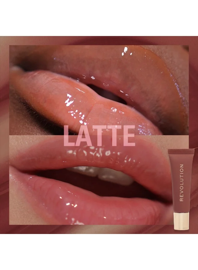 REVOLUTION Juicy Peptide Lip Balm - Nude Latte