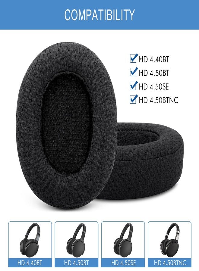 GEVO Replacement Ear Pads Cushion for Sennheiser HD 4.40BT, HD 4.50BT, HD 4.50BTNC, HD 4.50SE, HD 450, HD 450BT, Earpads for Sennheiser with Mesh Fabric,High-Density Softer Memory Foam,Black - Image 2