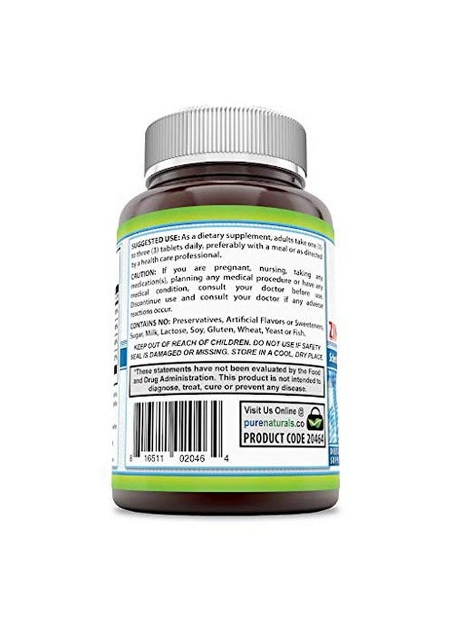 Pure Naturals - Calcium Magnesium Zinc D3; 300 Tablets Supplement; Calcium 1000Mg Magnesium 400Mg Zinc 25Mg Vitamin D3 600 Iu; Nongmo; Gluten Free; Made In Usa - Image 1