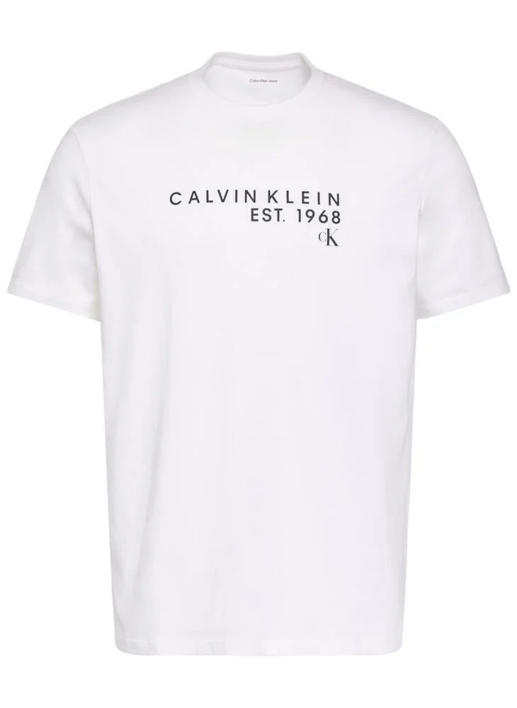 Calvin Klein Jeans  1968 Logo Graphic Crew Neck T-Shirt for Men | Best Price UAE