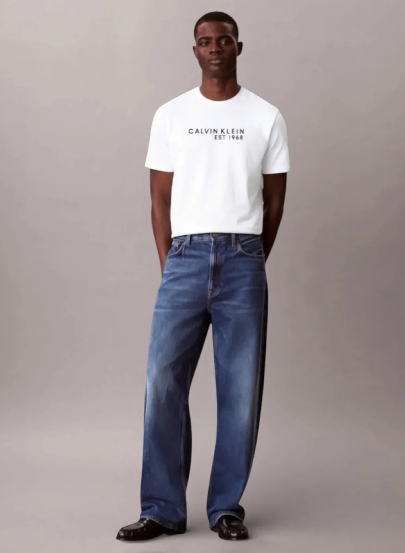 Calvin Klein Jeans  1968 Logo Graphic Crew Neck T-Shirt for Men | Best Price UAE