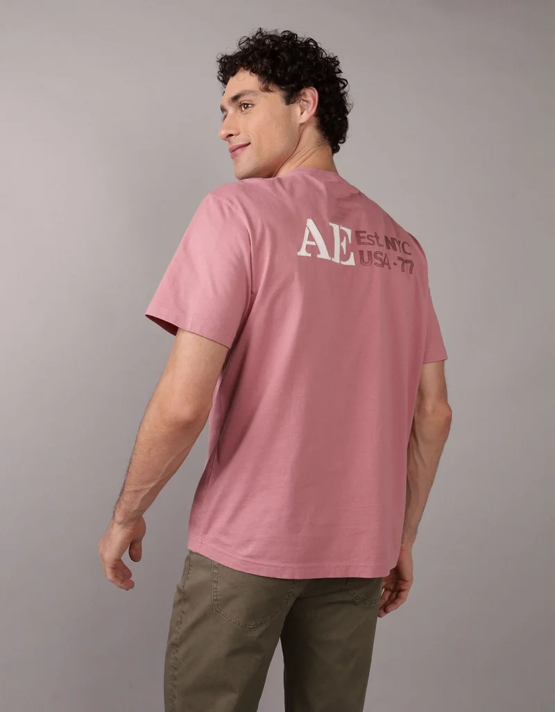 امريكان ايجل تي-شيرت مزين بطبعة الشعار وزخارف