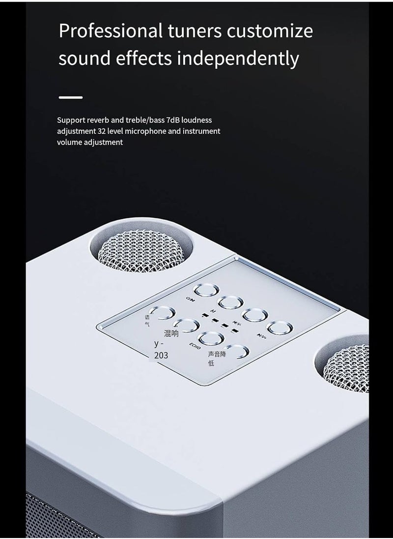 ELTRAZONE - Karaoke Machine with 2 Wireless Microphones – Portable Bluetooth PA Speaker with Echo & Vocal Cut, Supports TF, AUX-in, USB Flash Disk – Perfect for Indoor & Outdoor Parties, Family Karaoke Singing, & Entertainment - Image 1