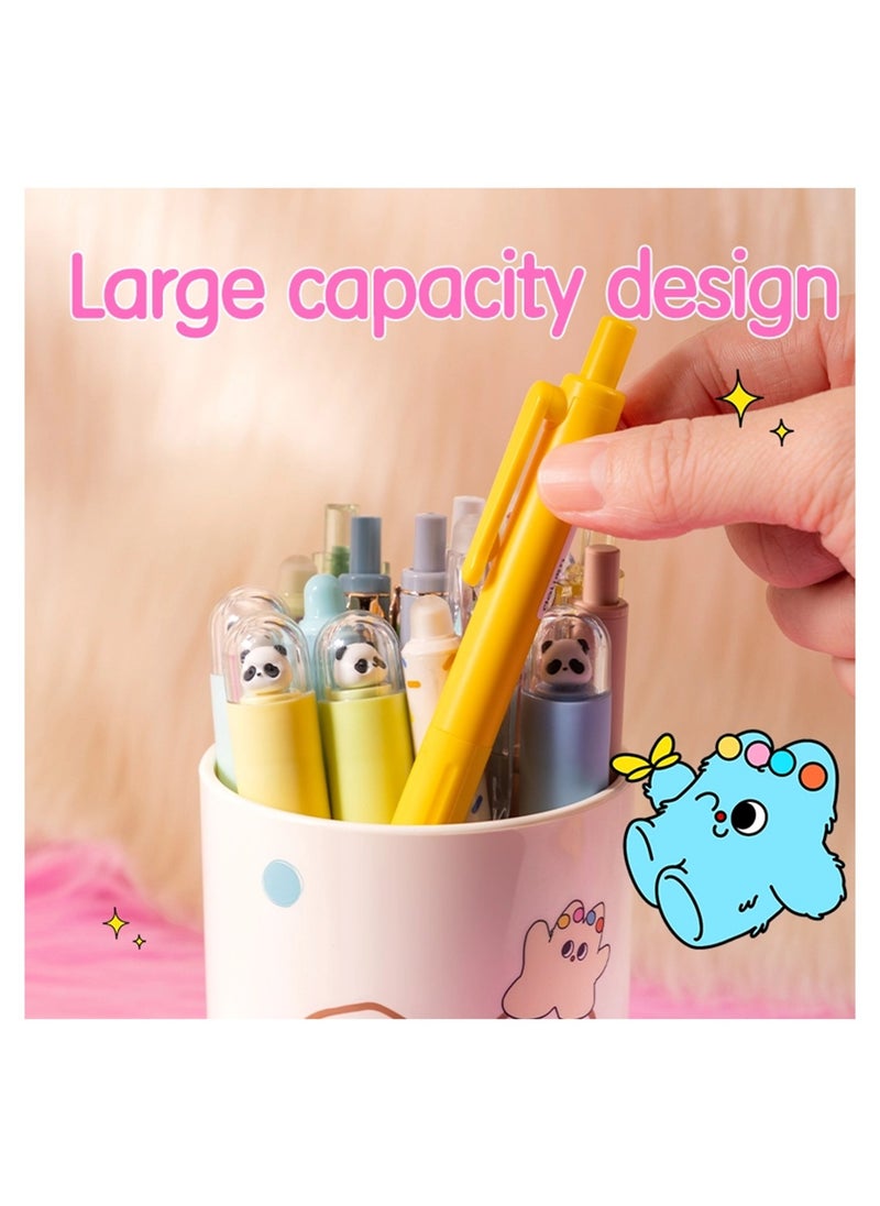 Deli 1-Piece Round Pen Holder 104x79x79mm Size White  - Image 2