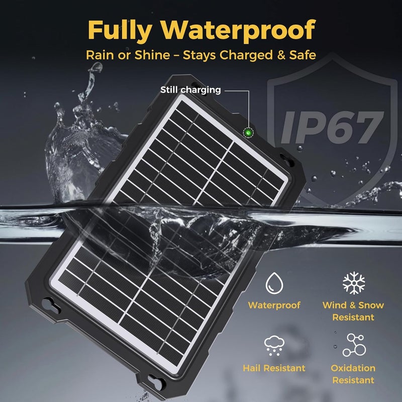 SUNAPEX 12V Solar Battery Charge: 10W Waterproof Portable Solar Panel Kit - Battery Maintainer Trickle Charger - with Upgrade Built in Charge Controller for Car Boat RV Trailer Automotive Motorcycle - Image 3