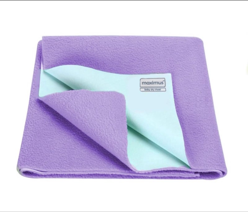 THE MAXIMUS MAXIMUS Waterproof Quick Dry Sheet for Baby| Bed Dry Pad | Baby Bed Protector Sheet for Toddler Children (Large (140cm x 100cm), Voilet) - Image 1