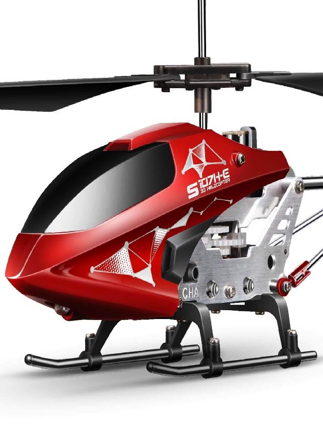 SYMA Remote Control Helicopter, S107H-E Aircraft with Altitude Hold, One Key take Off/Landing, 3.5 Channel, Gyro Stabilizer and High &Low Speed, LED Light for Indoor to Fly for Kids and Beginners(Red) - Image 4