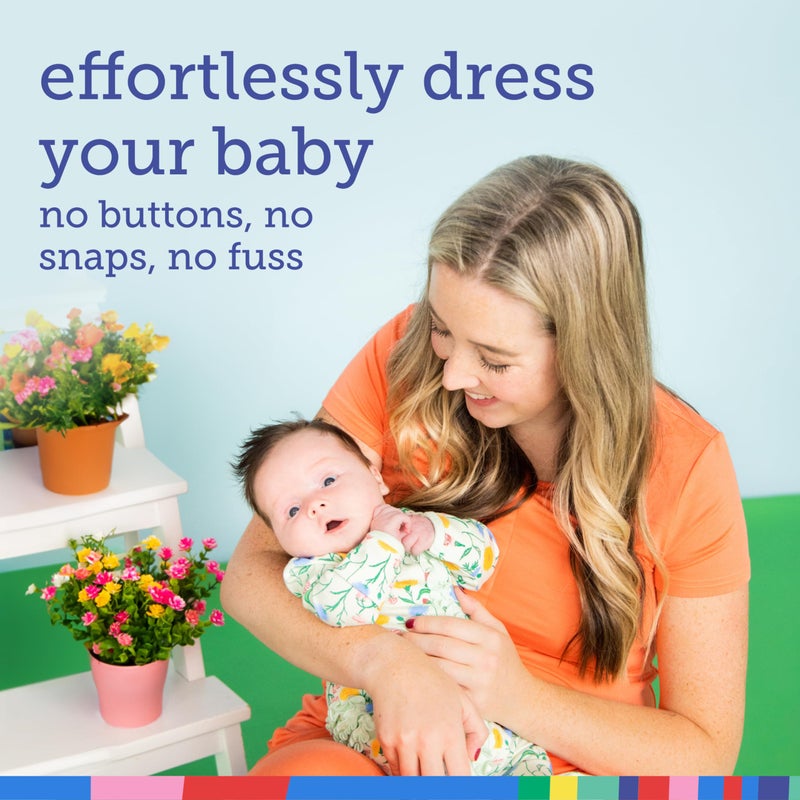 Magnetic Me Footie Pajamas 100% Organic Cotton Baby Sleepwear Quick Magnetic Fastener Sleeper Fall Garden 0-3 Months - Image 3