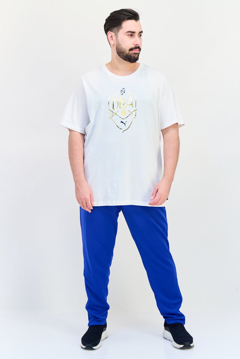 Puma x NJR Men Sportswear Fit Short Sleeves Football T-Shirt, Off White - Image 4