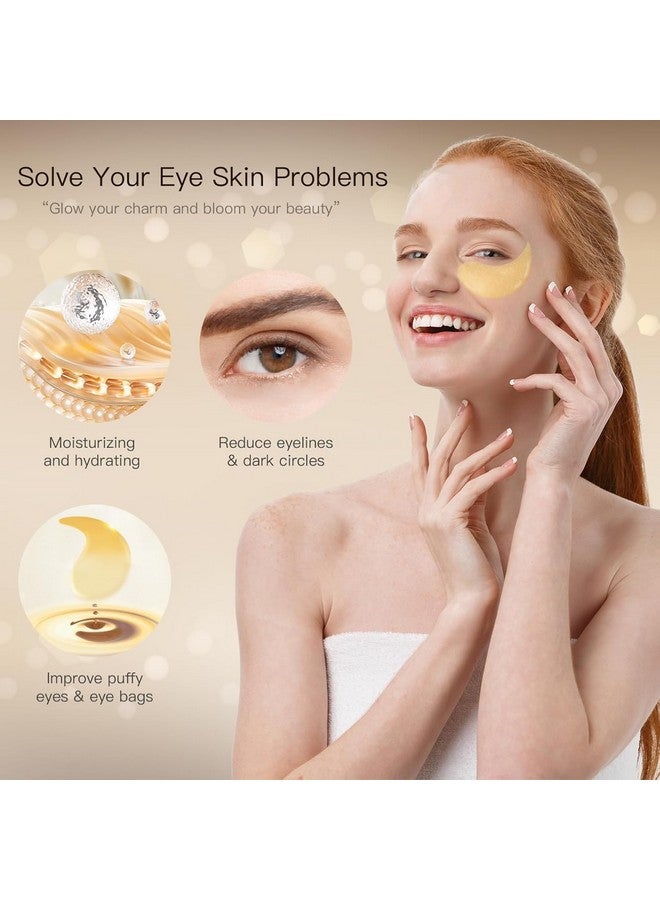 KONSSEE Under Eye Patches (24K Gold, 60PCS) - Under Eye Mask for Puffy Eyes, Fine lines, Dark Circles and Puffiness, Collagen Skin Care Products - Image 2
