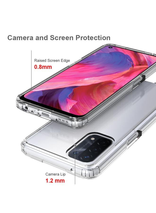 اس-توب جراب لهاتف OPPO A74 5G / A54 5G مصنوع من مادة TPU المقاومة للصدمات والخدش + جراب واقٍ من الأكريليك - Image 4