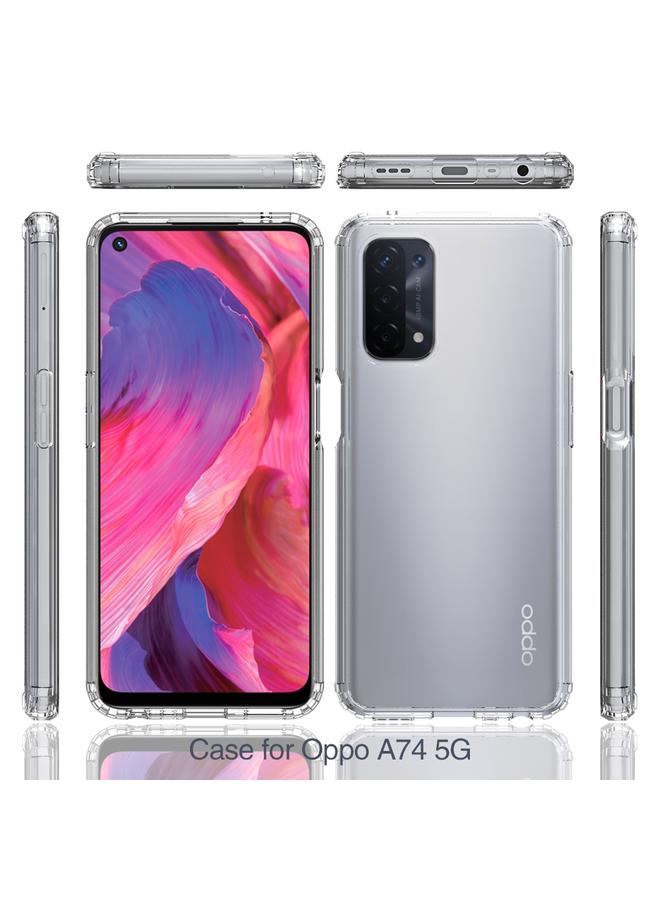 اس-توب جراب لهاتف OPPO A74 5G / A54 5G مصنوع من مادة TPU المقاومة للصدمات والخدش + جراب واقٍ من الأكريليك - Image 2