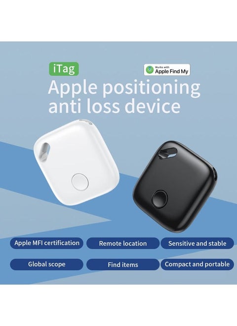 Bluetooth Tracker Keys Finder and Item Locator for Keys Bags and More Anti-lose tag Phone Finder iOS Compatible Support Apple Find My White