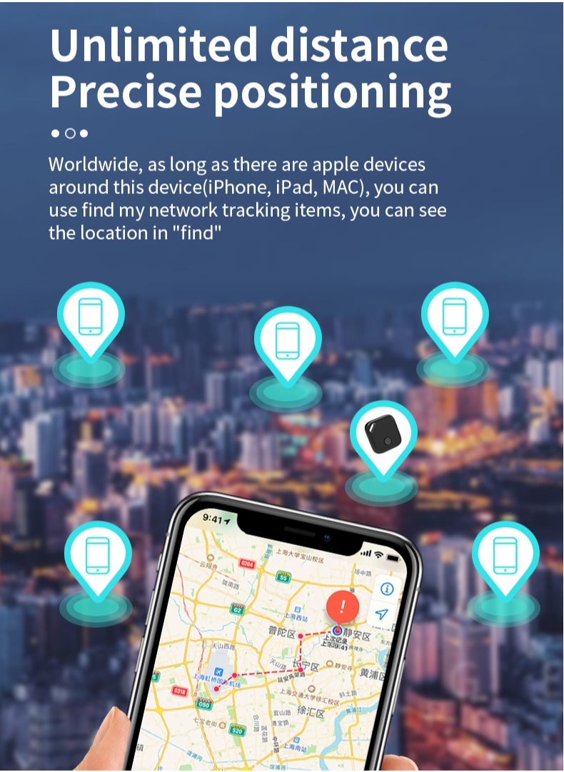 Generic - Bluetooth Tracker Keys Finder and Item Locator for Keys Bags and More Anti-lose tag Phone Finder iOS Compatible Support Apple Find My White - Image 1