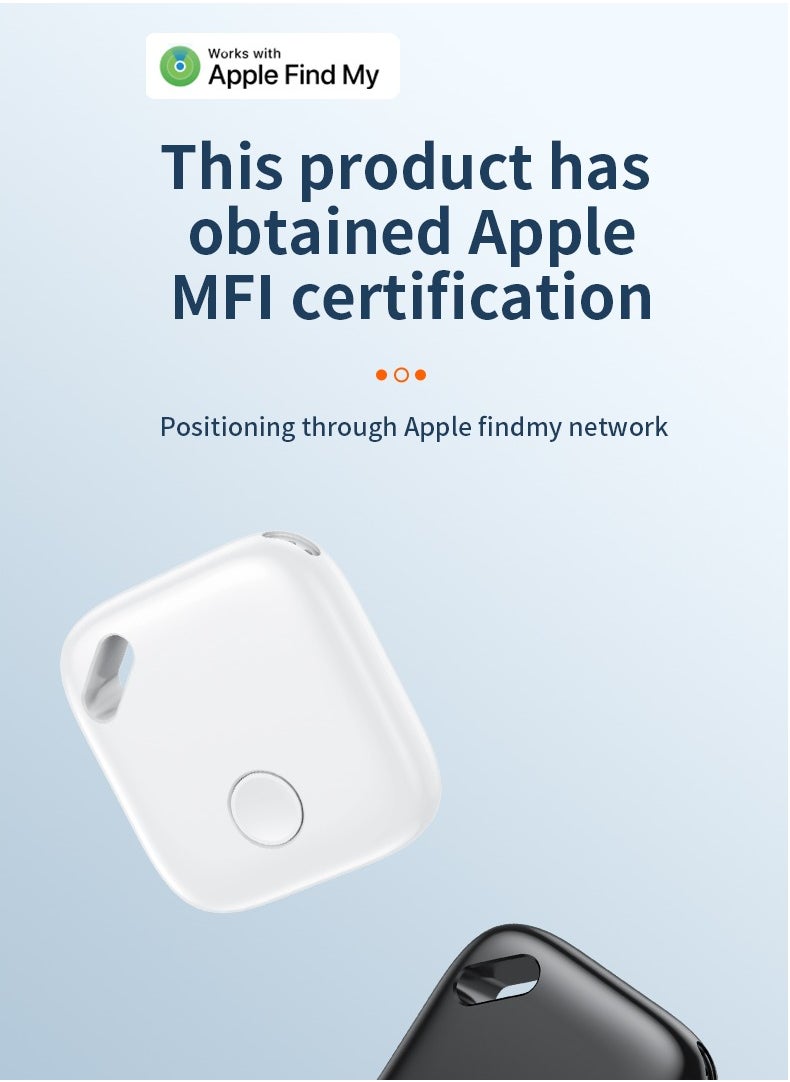 Generic - Bluetooth Tracker Keys Finder and Item Locator for Keys Bags and More Anti-lose tag Phone Finder iOS Compatible Support Apple Find My White - Image 1