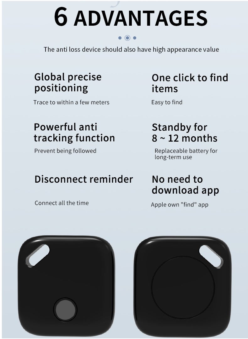 Generic - Bluetooth Tracker Keys Finder and Item Locator for Keys Bags and More Anti-lose tag Phone Finder iOS Compatible Support Apple Find My White - Image 1